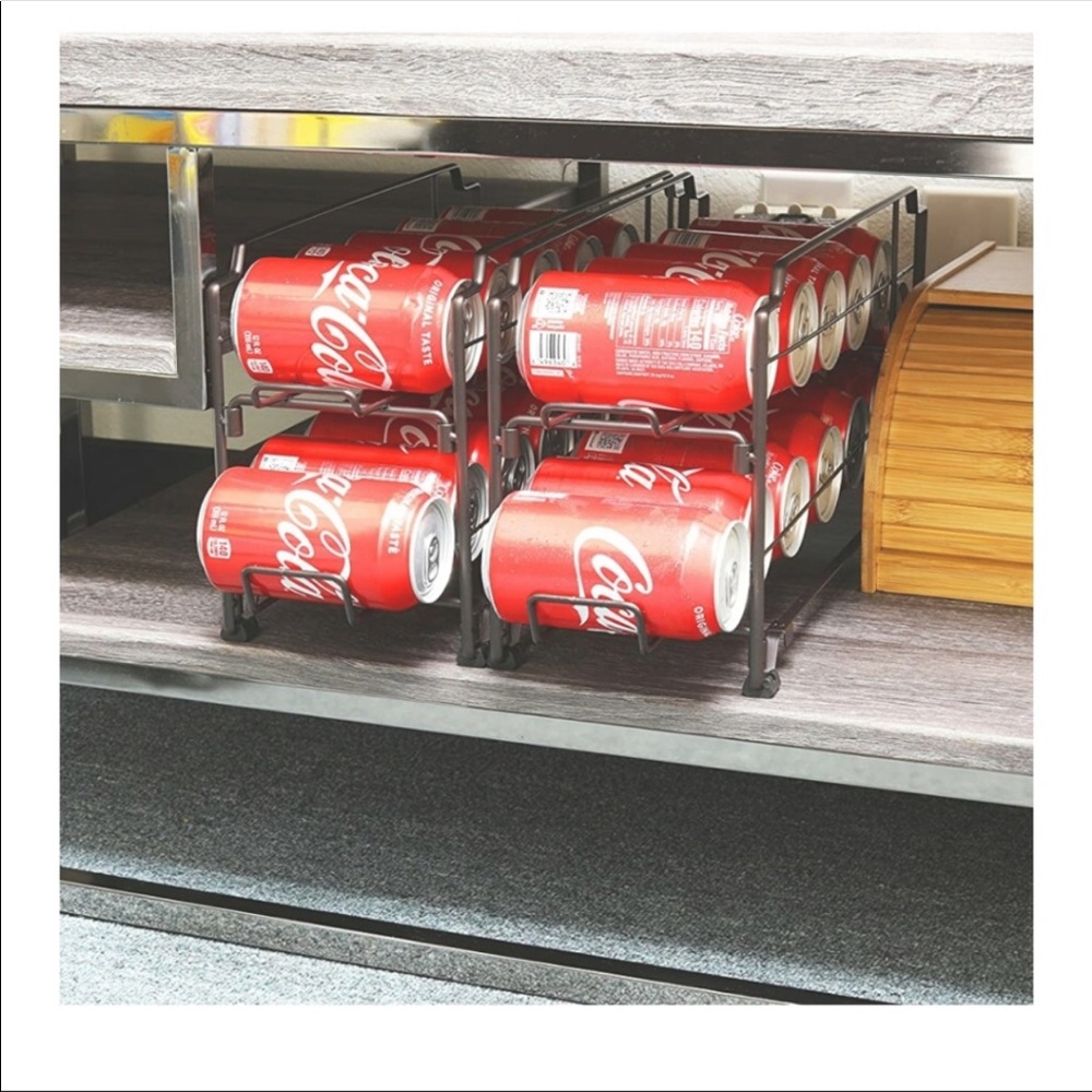 🆕️ 2 Pack Stackable Soda Can Dispenser Rack - Picture 4 of 6